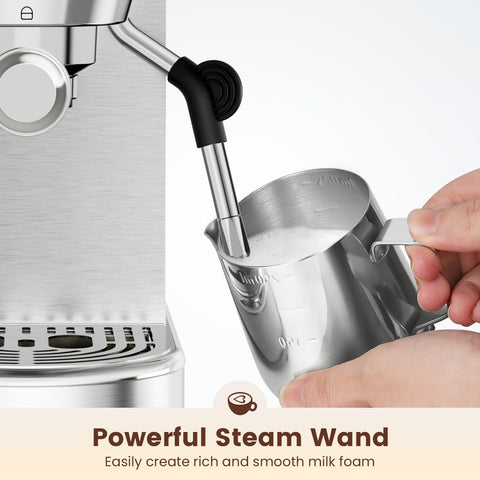 ANYCOLD espresso machine removable water tank highlights easy refills during daily sessions