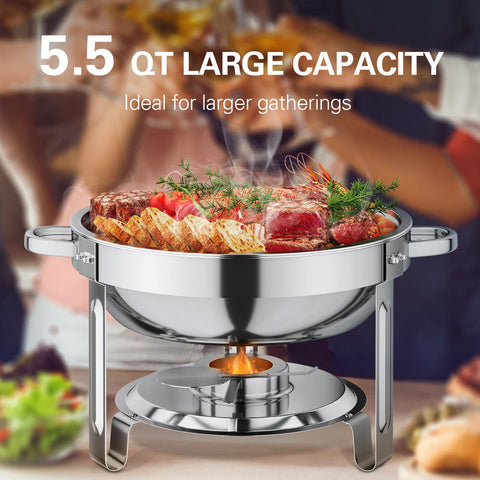 Anycoo stainless-steel pan with a sleek finish for easy cleaning