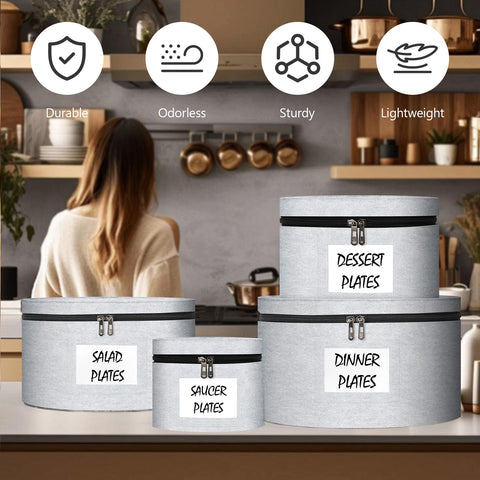 Anycosy porcelain protection case keeps fragile tableware secure on trips.