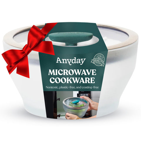 Anyday 8-cup microwave cookware ready for quick reheating in glass container
