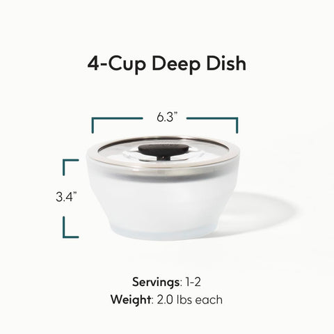 Anyday glass container with vented lid for steam and storage