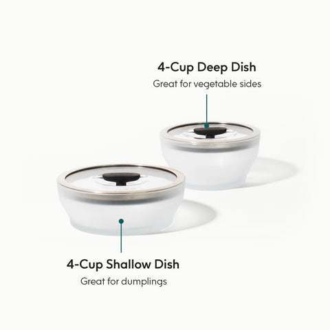 Anyday glass storage deep dish offers durable, plastic-free containers