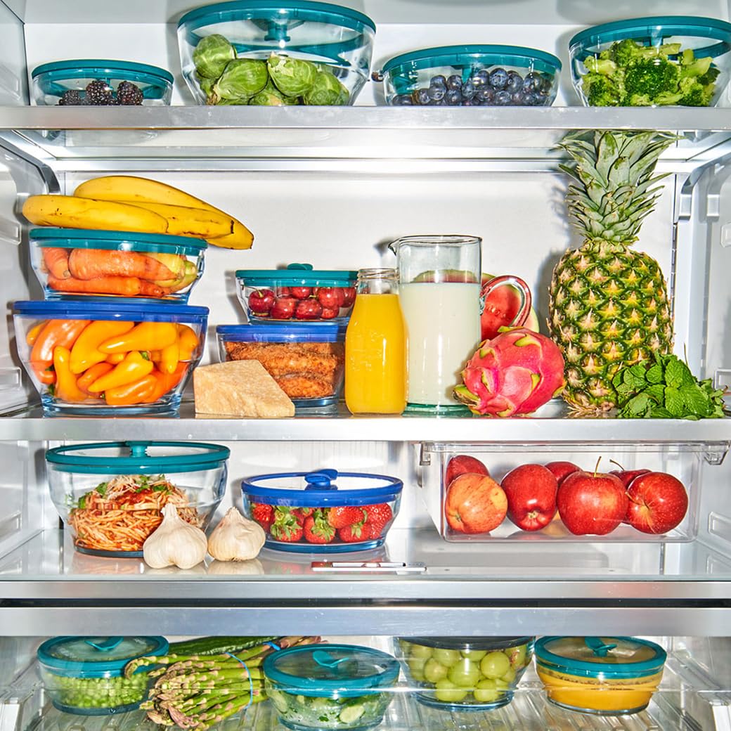 Anyday kitchen-organization-friendly container stack stays tidy in fridge and pantry.