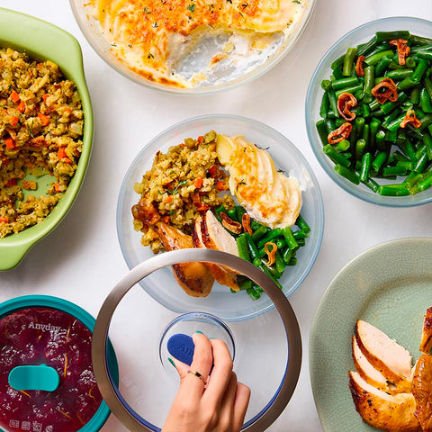 Anyday microwave-safe set supports reheating meals without plastic contact