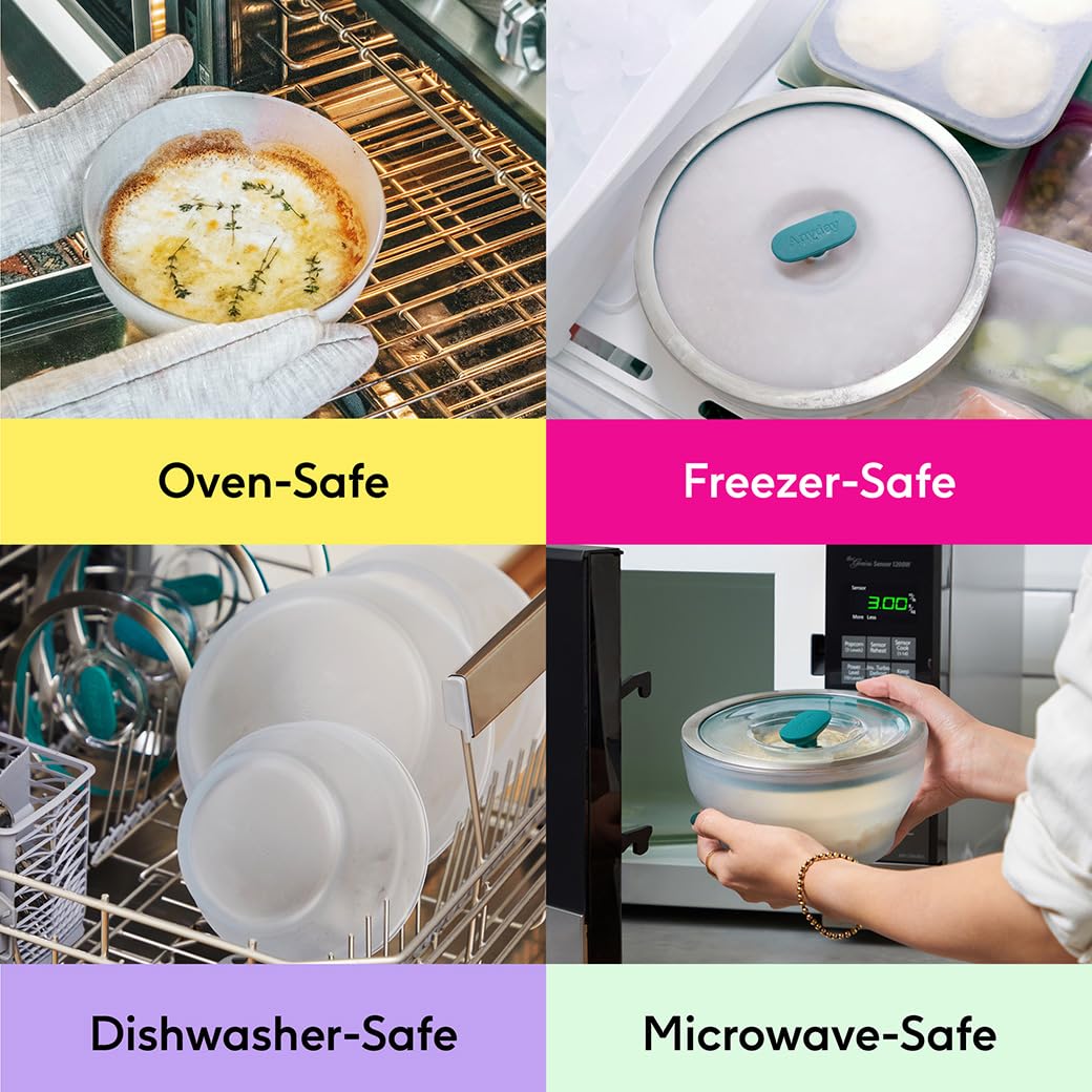 Anyday oven-safe bowls withstand heat for quick baked finishes