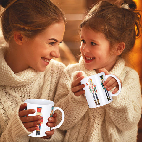 AnyDesign Christmas mugs set adds elegant table centerpiece ambiance