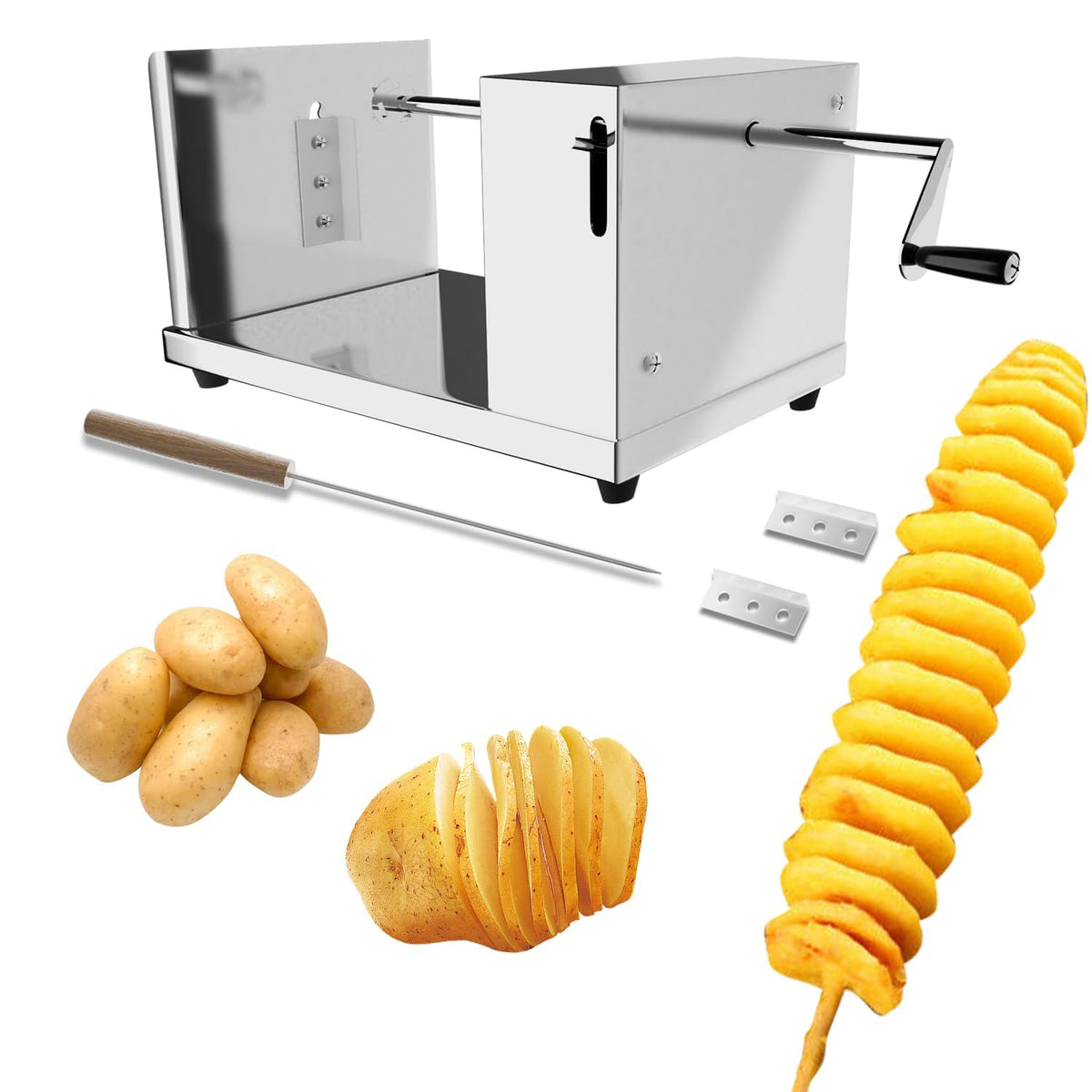 ANYDOCANMOOT spiral cutter in stainless steel, durable and easy to use for spirals