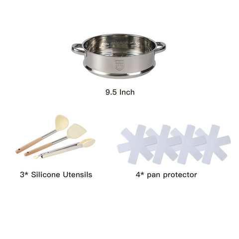 Anymark eleven-inch covered fryer with transparent lid for monitoring.