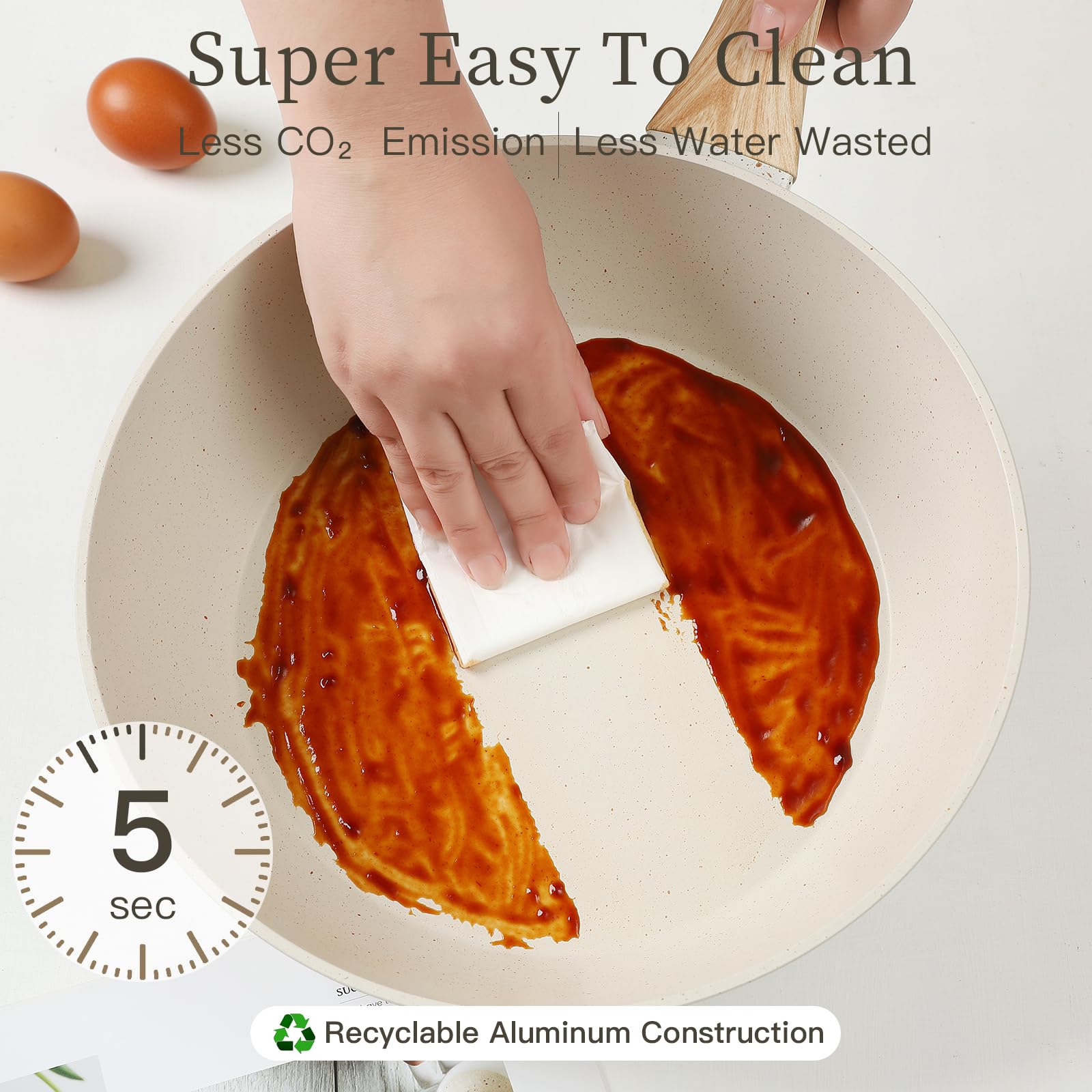 Anymark silicone spatula supports nonstick cooking and easy cleanup.