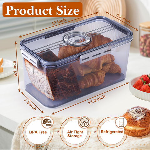ANYPROLUS airtight seal on the lid keeps bread fresh longer.