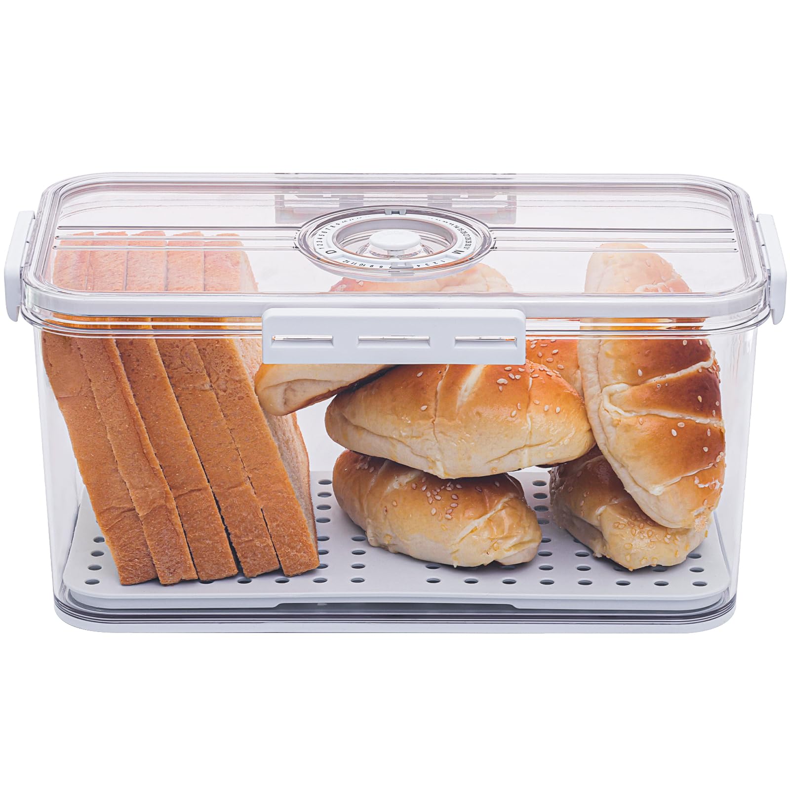 ANYPROLUS bread box with airtight sealing preserves freshness on your counter.