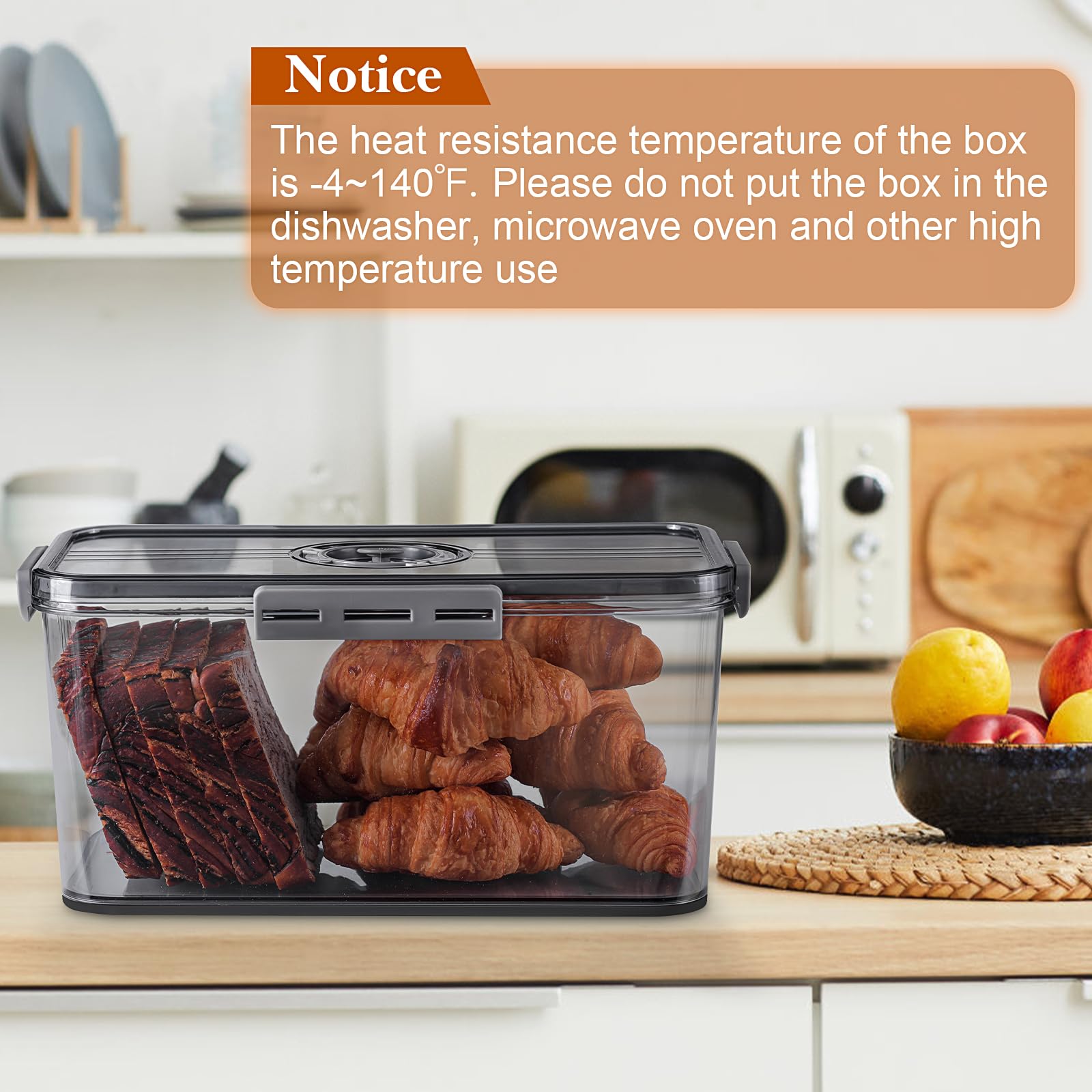 ANYPROLUS bread box clear view lets you see contents at a glance