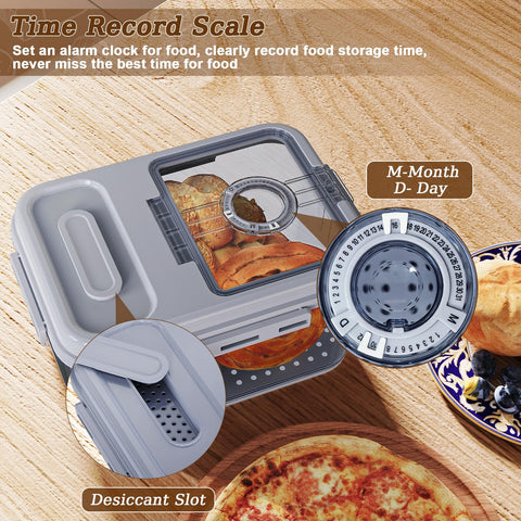 ANYPROLUS bread box clear PET body for quick content checks.