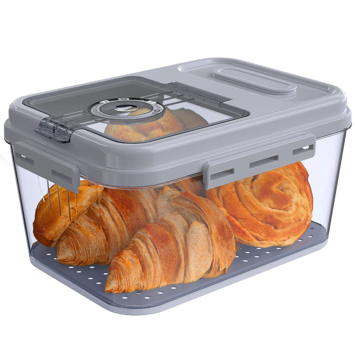 ANYPROLUS bread box with flip-top lid provides airtight access.