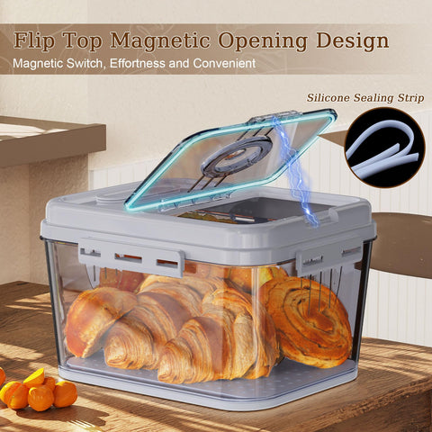 ANYPROLUS bread box time-dial helps track storage days.
