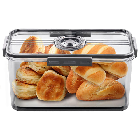 ANYPROLUS bread box with time-recording dial tracks freshness on the counter