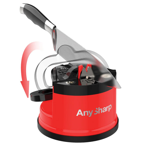 AnySharp 20-degree angle guides precise sharpening for consistent edges.