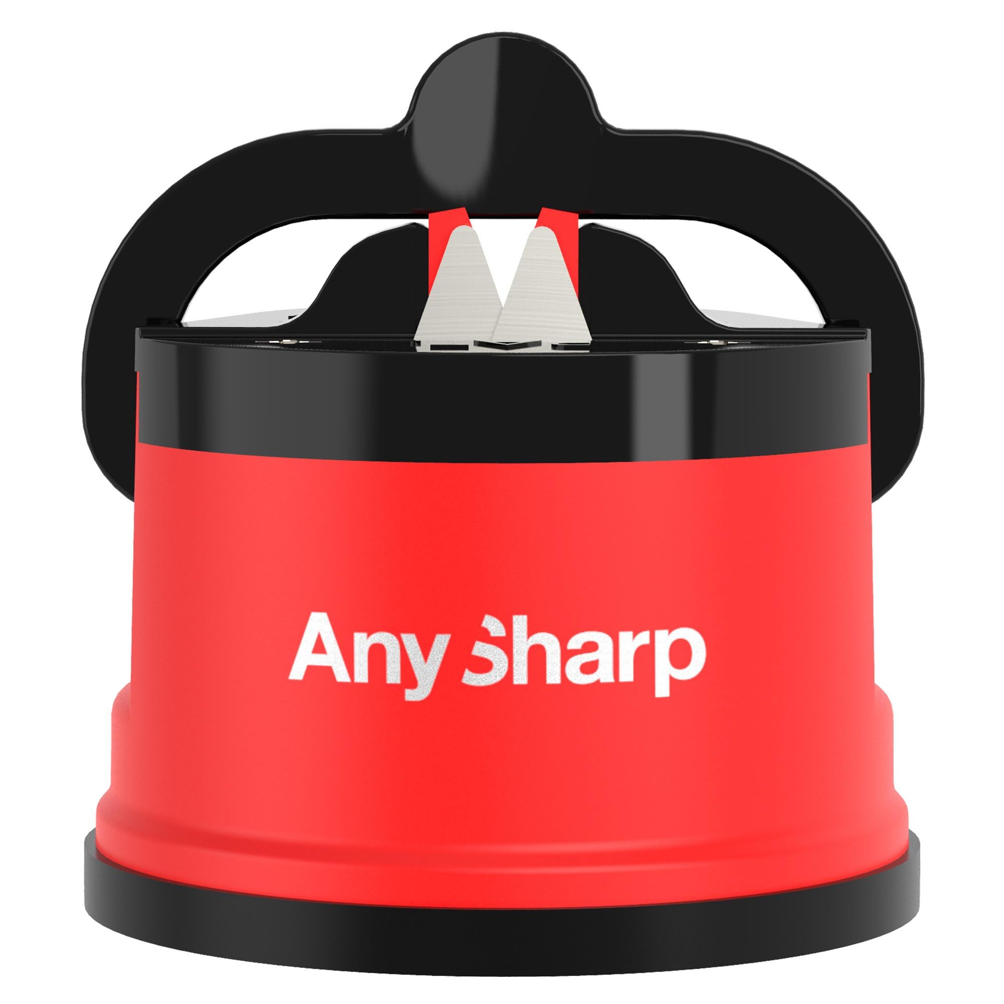 AnySharp powergrip suction base anchors securely for safe, hands-free sharpening.