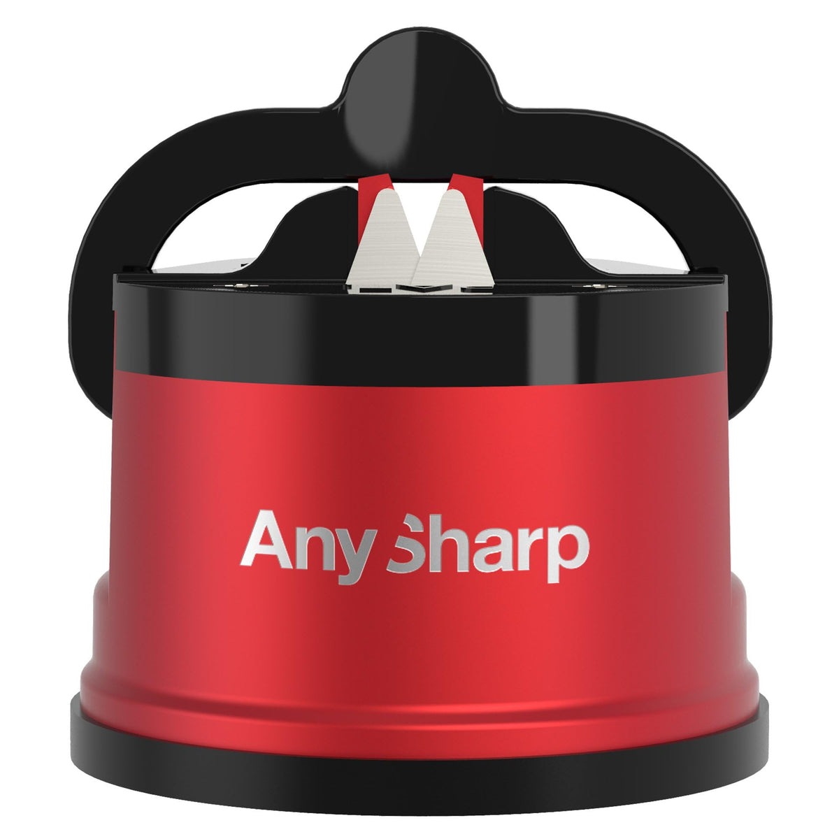 AnySharp PRO hands-free knife sharpener with suction base for safe, precise sharpening.