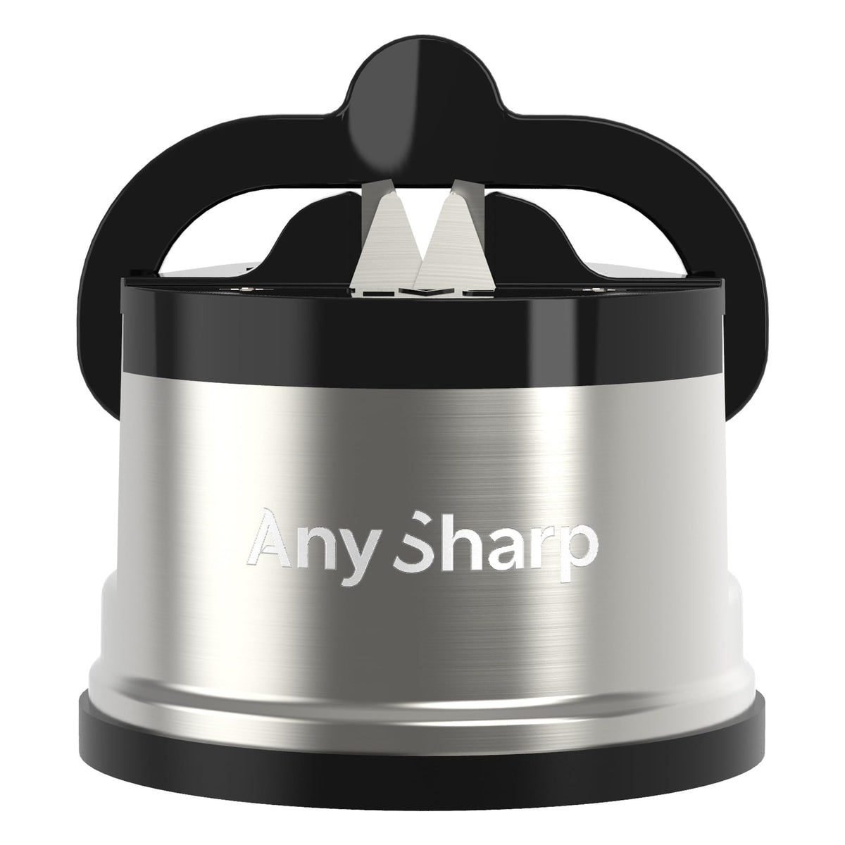 AnySharp Pro Metal Knife Sharpener honing edge with secure suction base.
