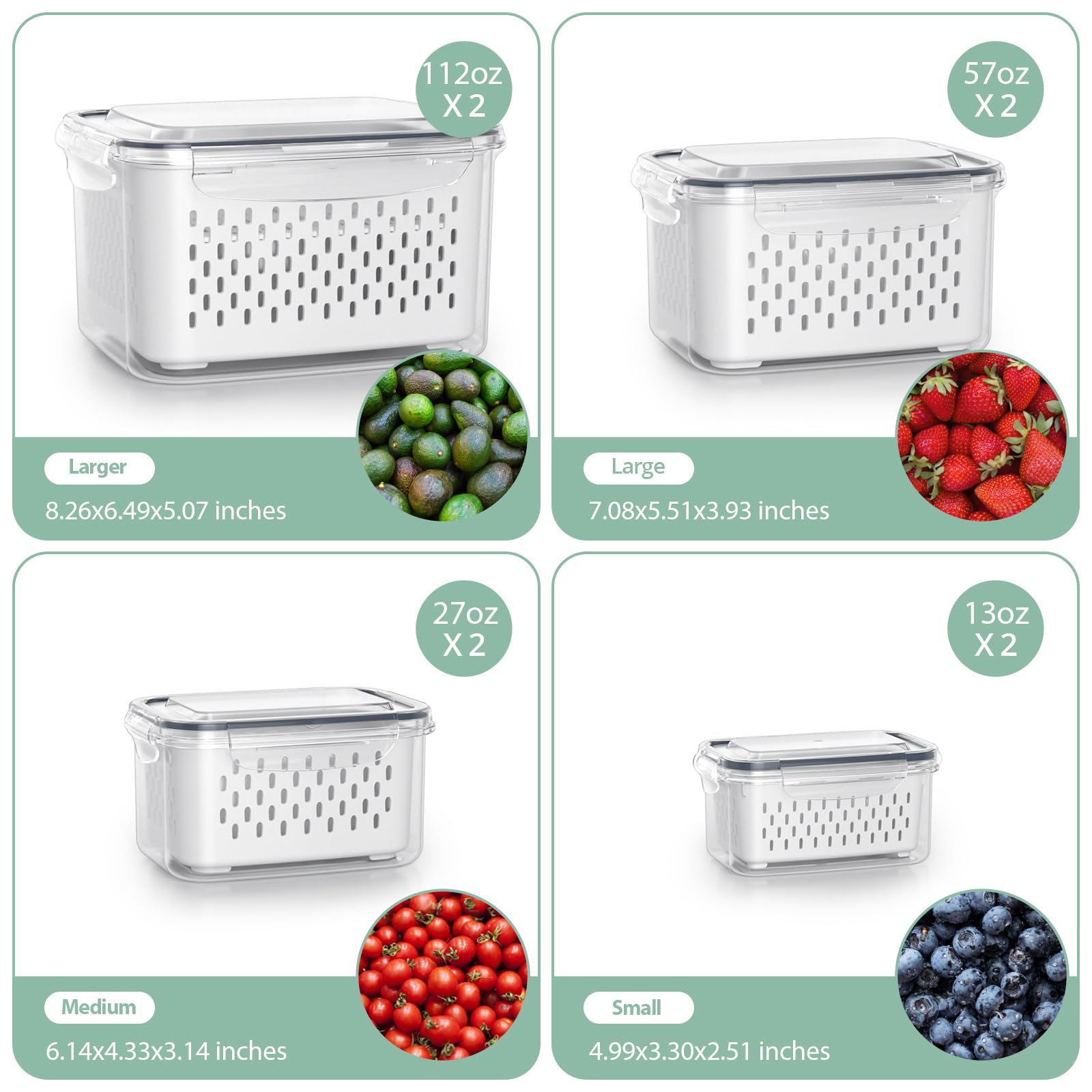 Anysig removable colander lets you rinse produce directly.