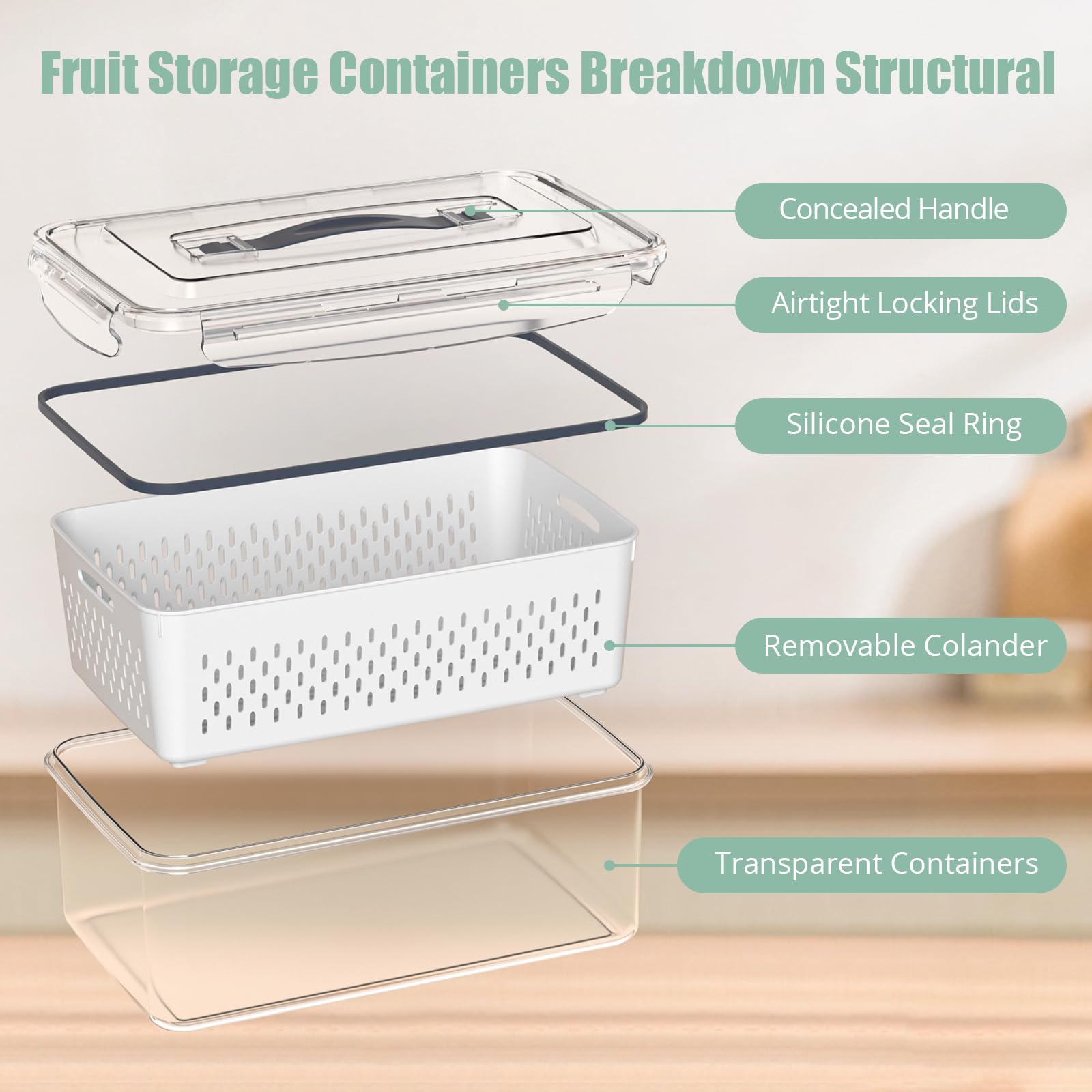 Anysig BPA-free plastic containers suitable for freezer storage and reheating.