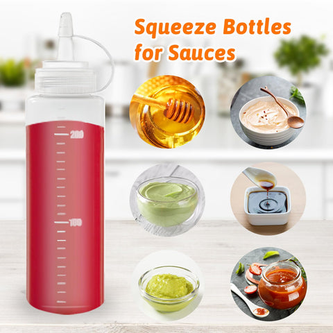 Anyumocz condiment bottle ideal for ketchup, BBQ sauce, dressings and oils.