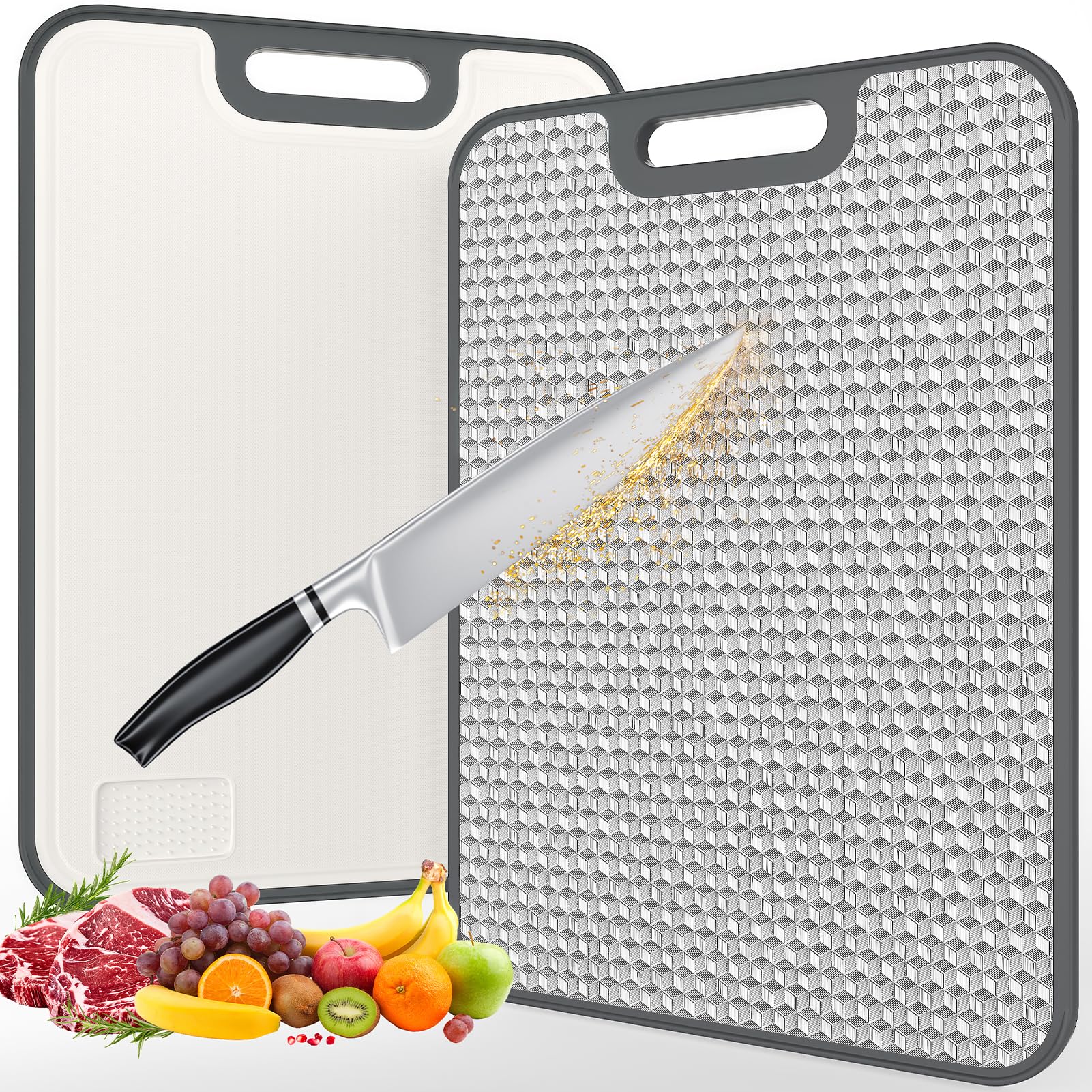 ANYZONE knife-friendly surface protects blades during slicing and dicing.