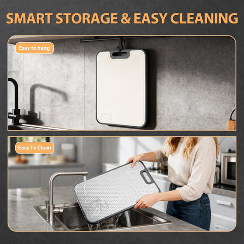 ANYZONE large 17x12 inch board offers ample meal-prep space.