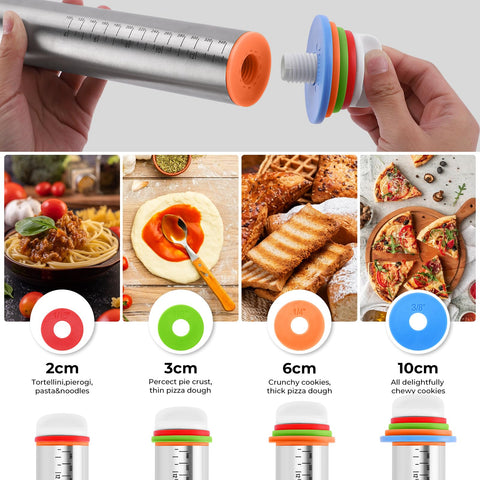 AOAONIU rolling pin after use, demonstrating easy cleaning