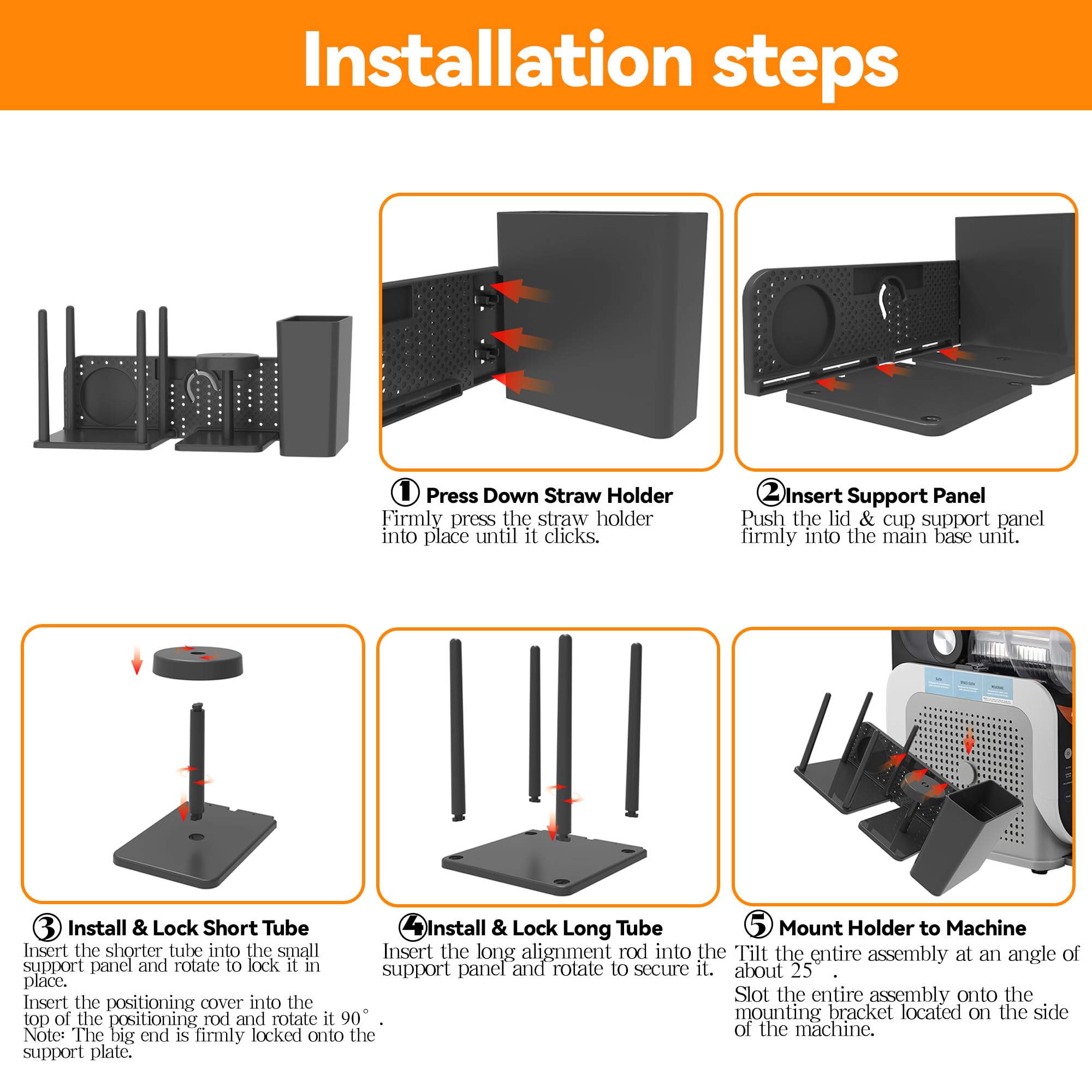 AODPWEN easy-assembly cup organizer uses clips and screws for quick setup.