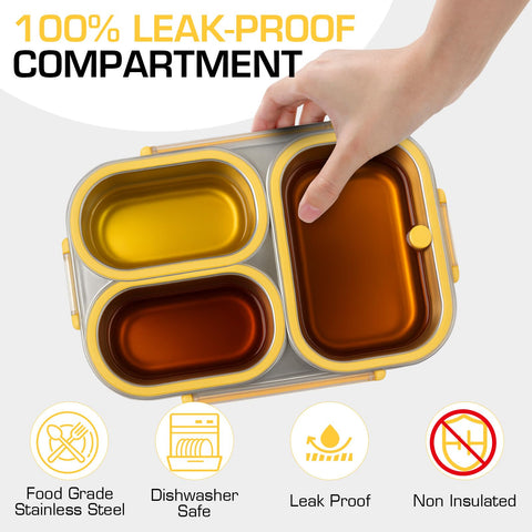 AOEDEO divided bento layout keeps foods separate and fresh.