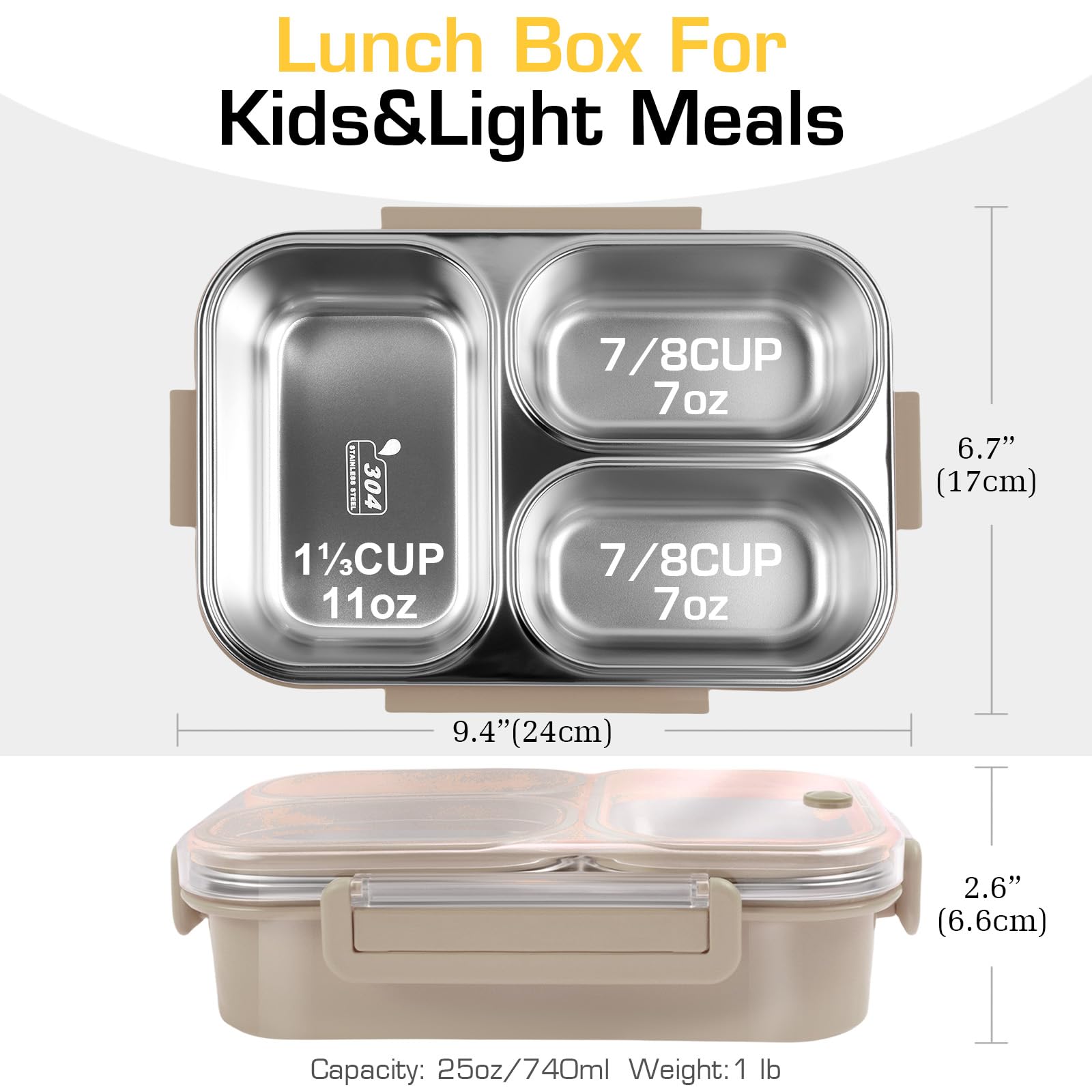 AOEDEO leakproof lid lunch container keeps sauces secure during travel.