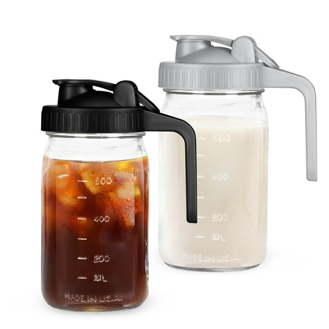 AoeJarry breast milk pitcher 32oz with secure handle for easy pouring