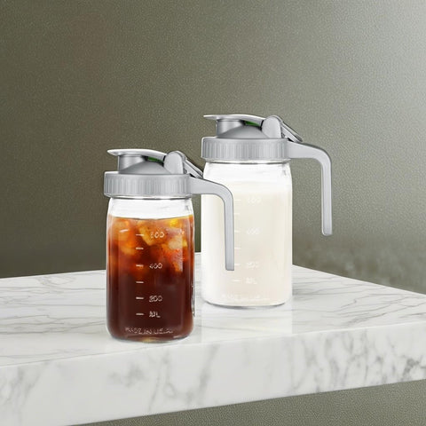 AoeJarry Kitchen-storage-organization with 32oz jars keeps ingredients visible.