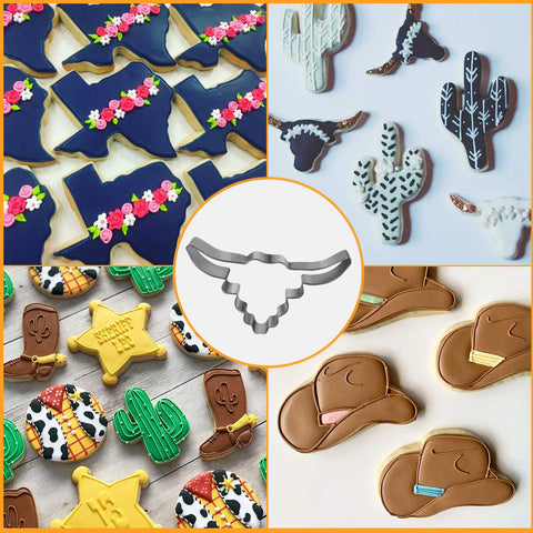 Aoerfes cowboy hat cutter for playful cake and cookie toppers.