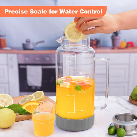 Aofmee 2L classic carafe with scale line for precise portioning.