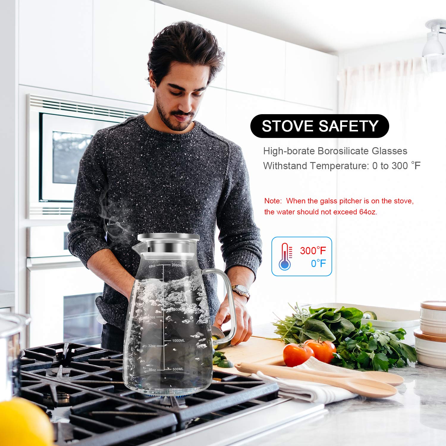 Aofmee borosilicate glass is heat resistant for hot or cold drinks.