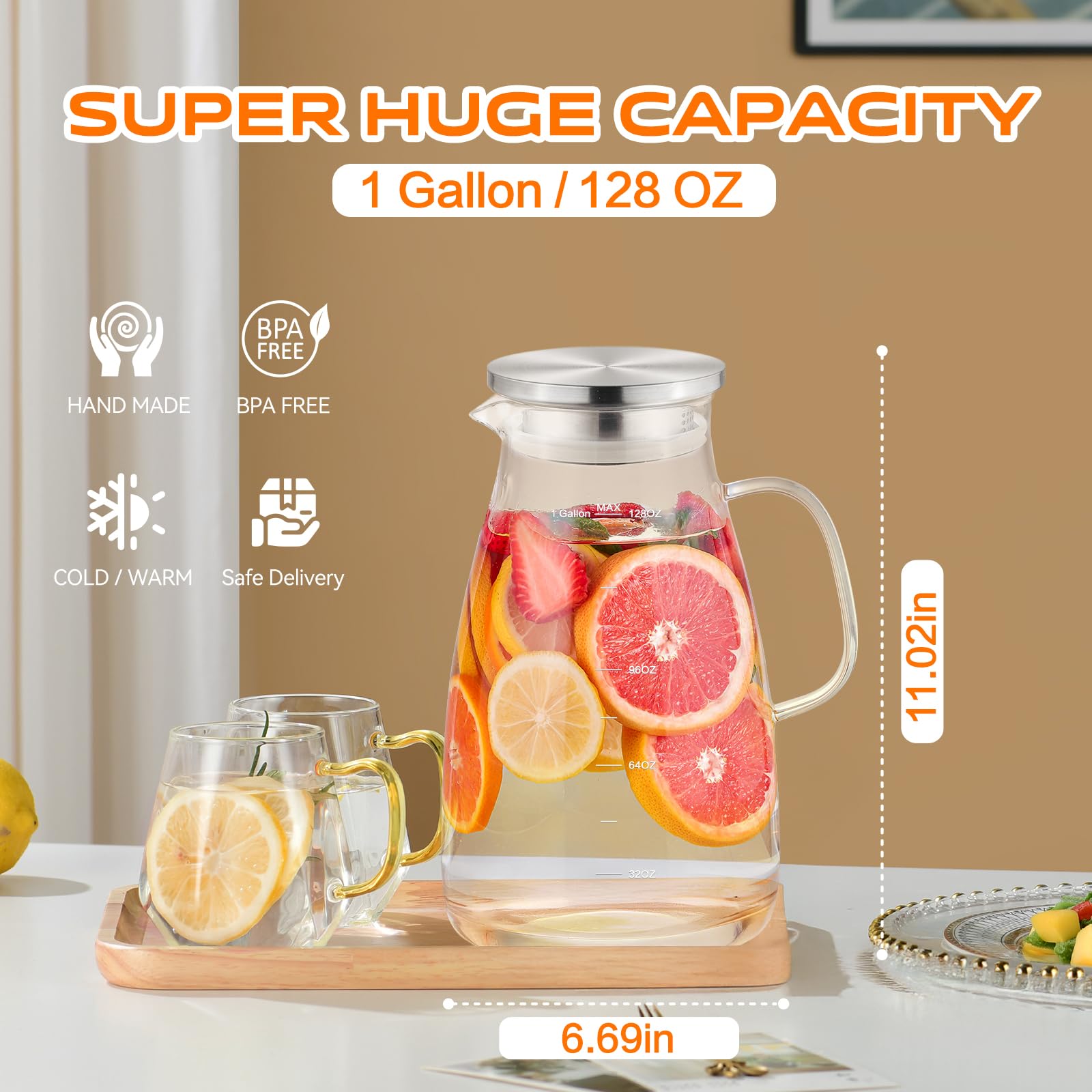 Aofmee borosilicate glass material for durable, heat-resistant daily use.