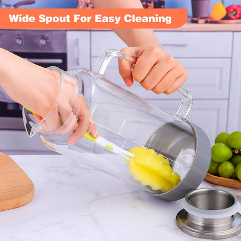 Aofmee ergonomic handle and wide mouth simplify gripping and cleaning.