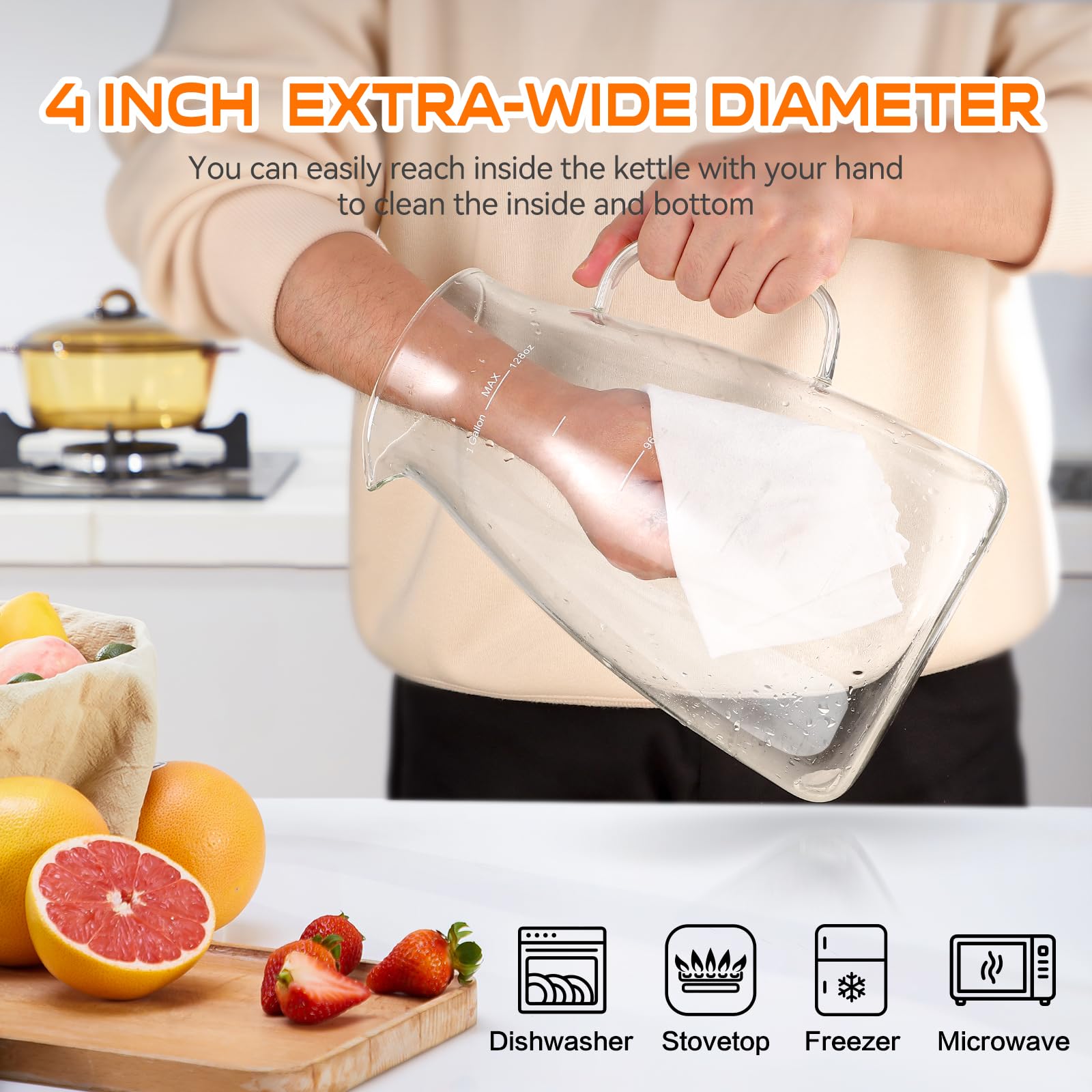Aofmee extra-wide mouth opening for adding ice and fruit easily.