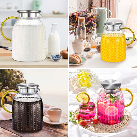 Aofmee pitcher ideal for hot and iced tea and other beverages.