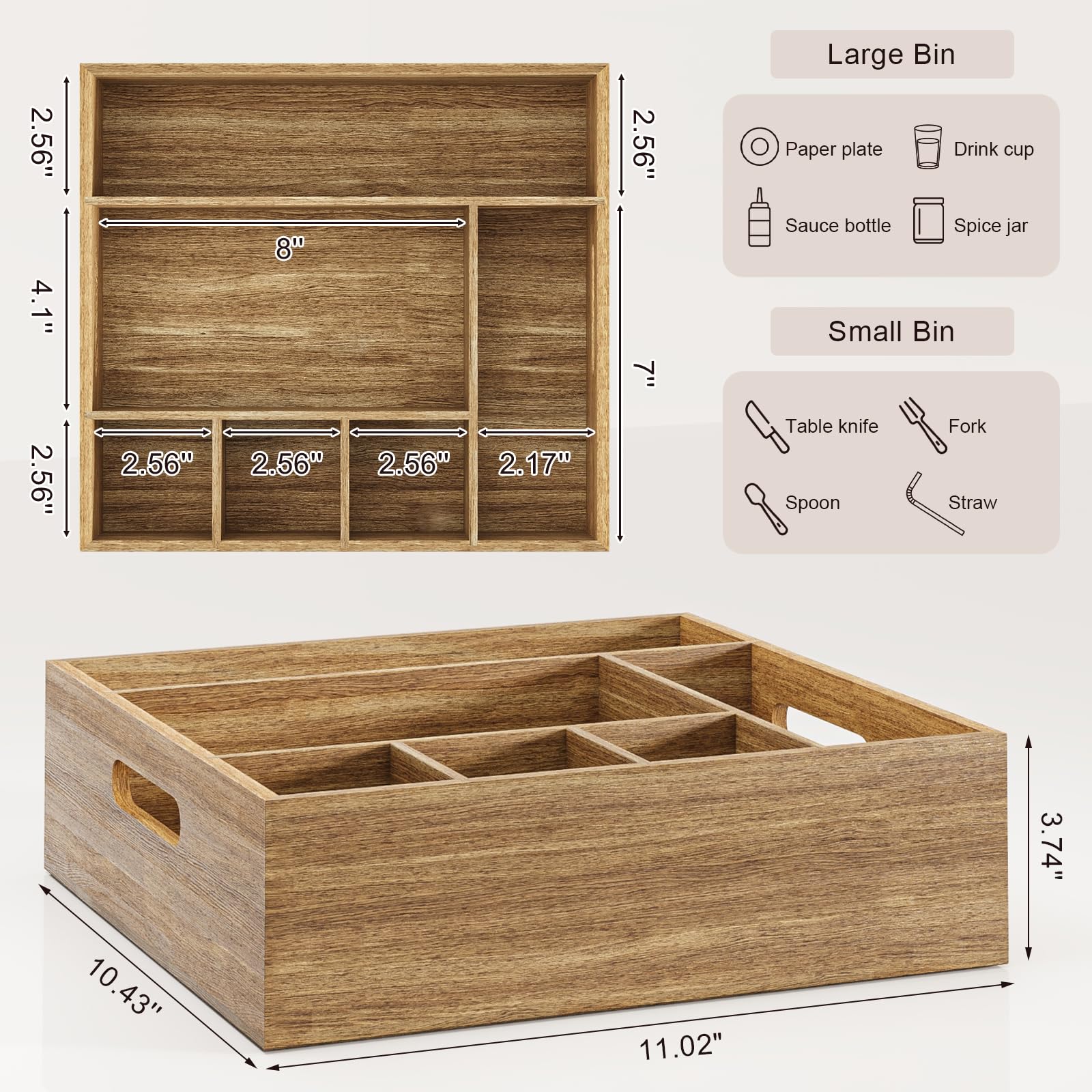 Aofure party caddy on a table enhances gathering organization.