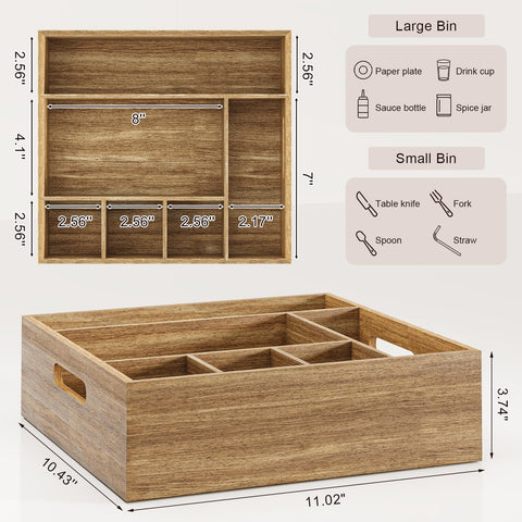 Aofure party caddy on a table enhances gathering organization.