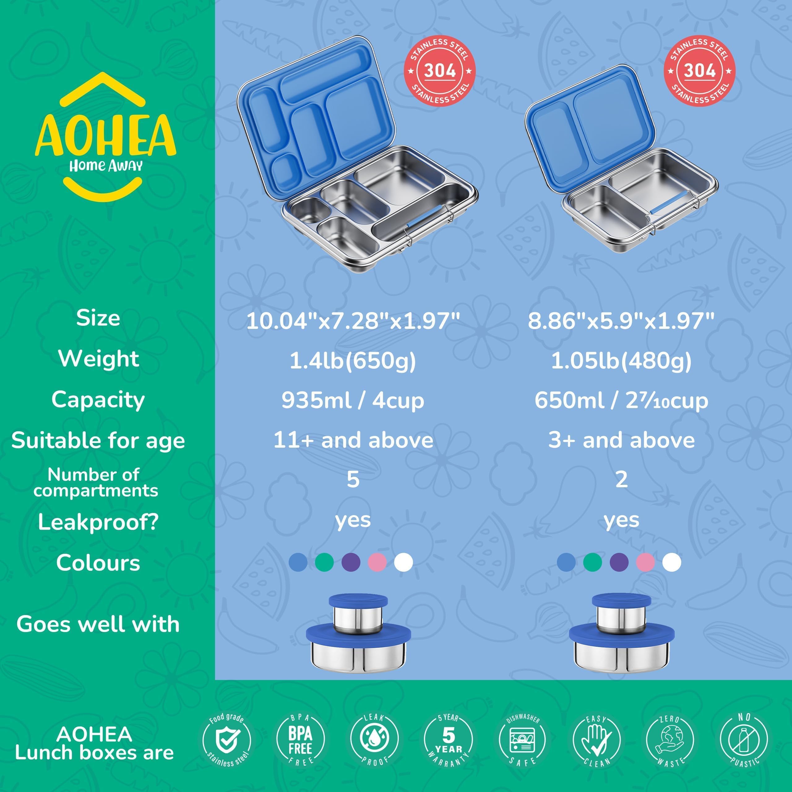 AOHEA bento box is dishwasher safe for easy cleanup