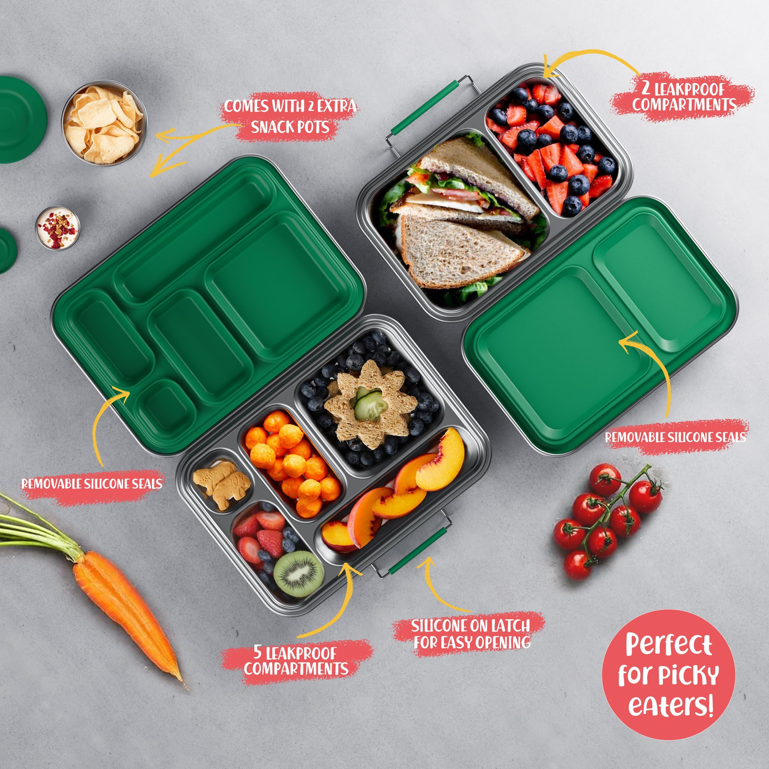 AOHEA green bento box on table during lunch prep