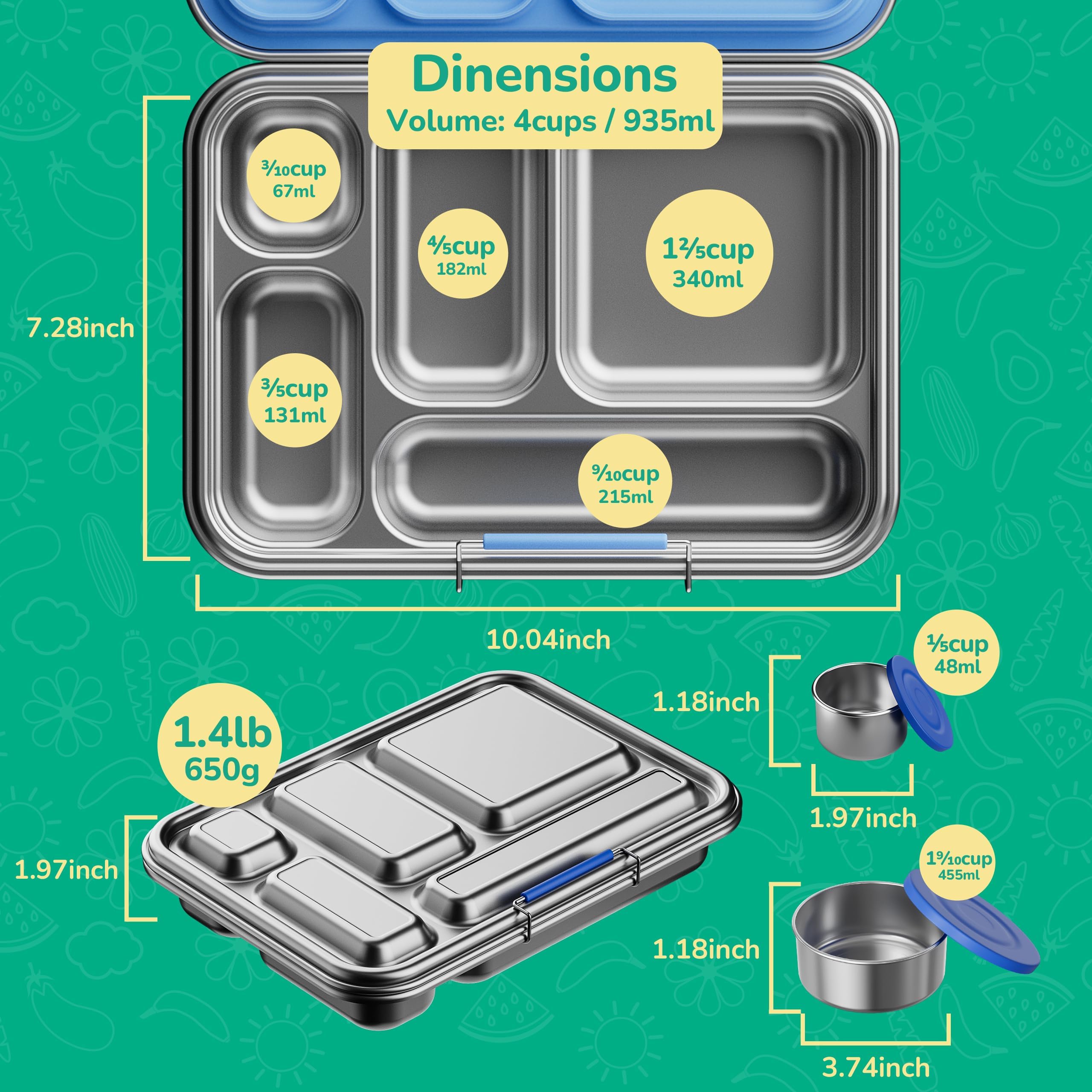 AOHEA bento box cap prevents sauce leaks in packed meals