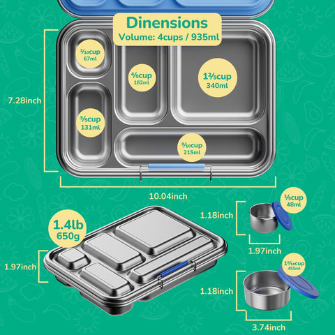 AOHEA bento box cap prevents sauce leaks in packed meals
