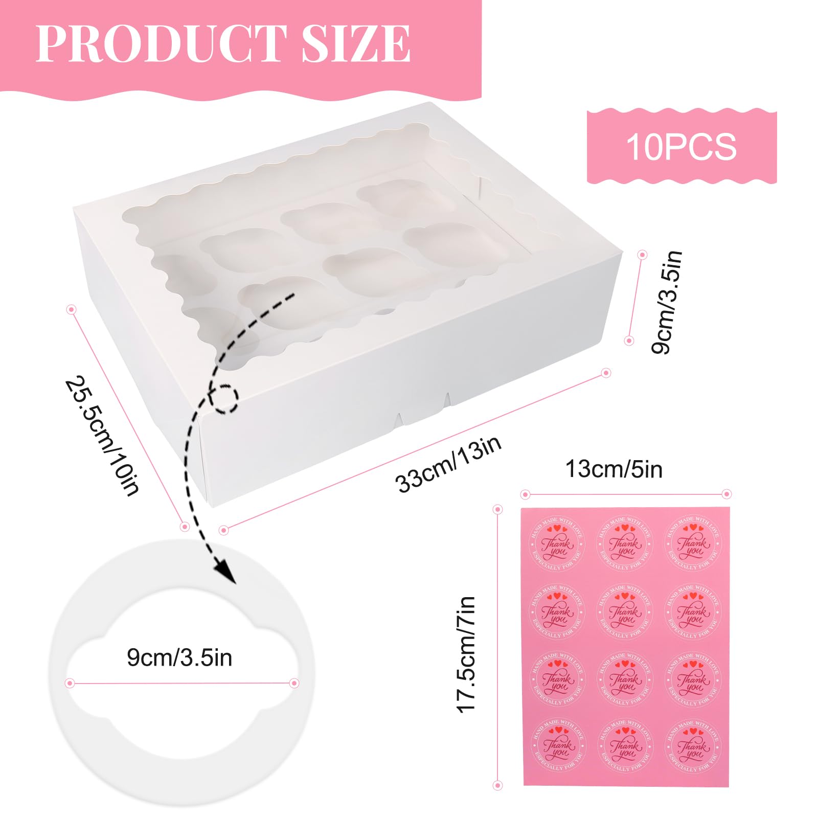 AOJOYS inserts hold 12 cupcakes securely during transport.