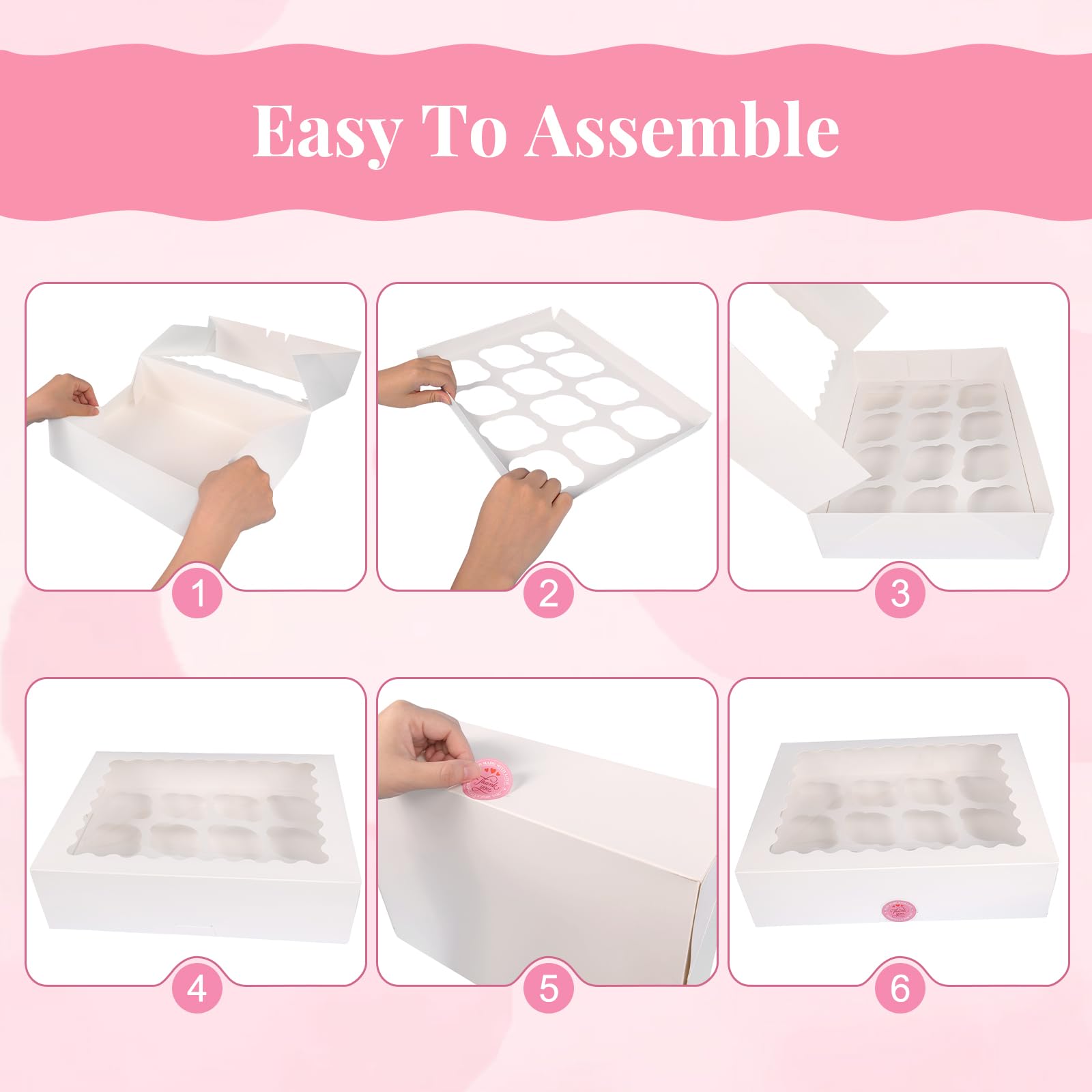 AOJOYS locking lid keeps cupcakes secure in transit.